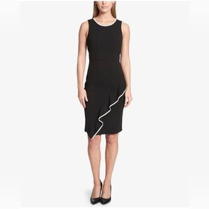 Tommy Hilfiger sleeveless midi black fitted dress. Size 6. Brand new